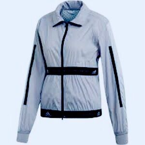 Adidas By Stella McCartney Run Jacket Gray Medium Athleisure Logo Rare 💜